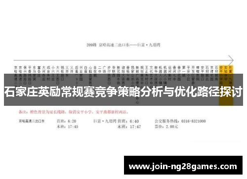 石家庄英励常规赛竞争策略分析与优化路径探讨